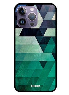 Protective Case Cover For Apple iPhone 14 Pro 6.1" 2022 Triangle Seacolor Pattern