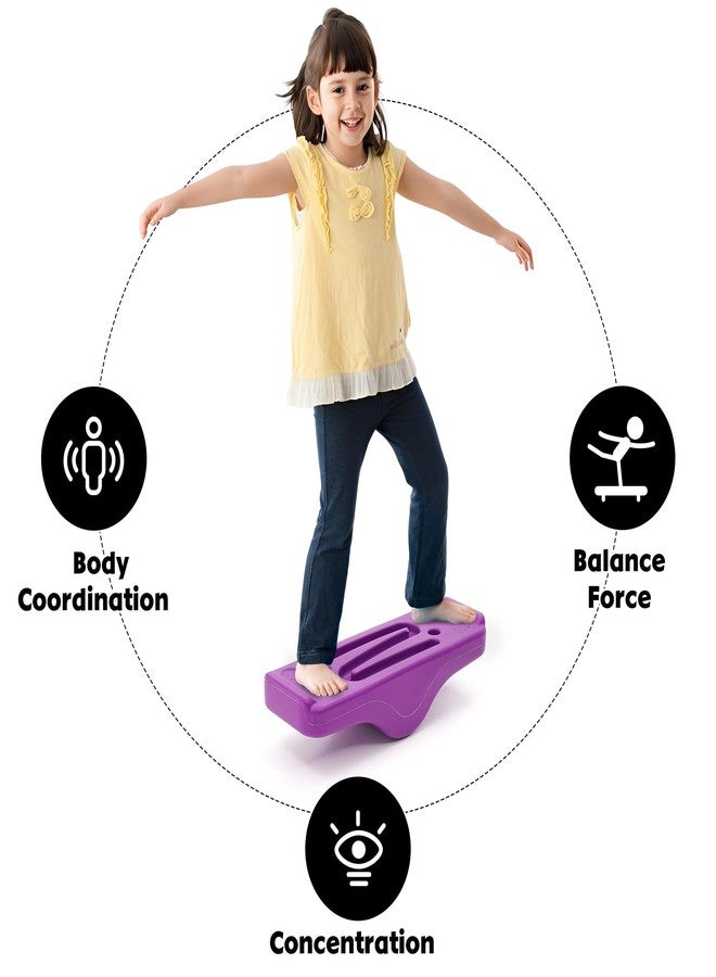 Joonly Kids Rocking Seesaw Balance Board with 5 Wooden Balls Sensory Training Rocking Board Balance Training Equipment Children Indoor Outdoor Activity Toy - Image 4