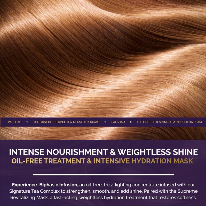 Pai-Shau Biphasic Infusion and Supreme Revitalizing Mask - Oil-Free Hair Rejuvenating Serum and Repairative Hair Treatment Suitable for All Hair Types - Image 3