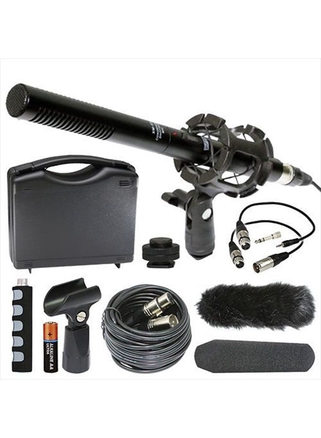 VidPro Canon XA30 Camcorder External Microphone Vidpro XM-55 13-Piece Professional Video & Broadcast Unidirectional Condenser Microphone Kit - Image 1