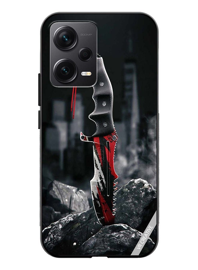 VR CREATIVE Protective Case Cover For Xiaomi Redmi Note 12 Discovery Huntsman Knife Design Multicolour - Image 1