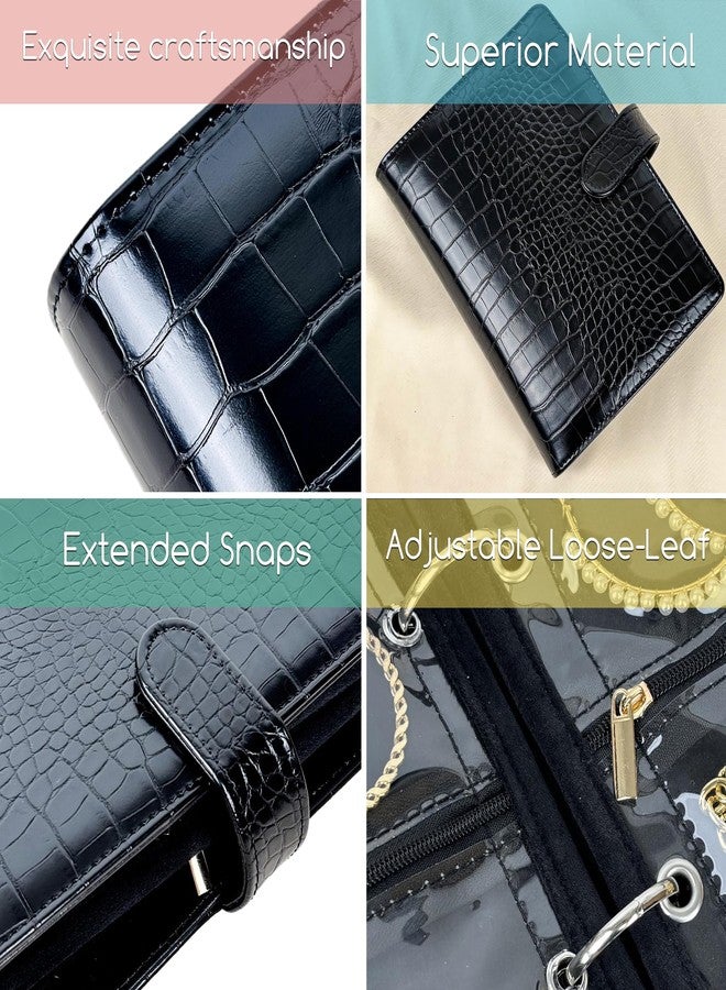 LingLingo Travel Jewelry Organizer Case,Small Jewelry Bags Jewelry Storage Book Ring Binder with Clear Zipper Velvet Pouch for Traveling - Image 4