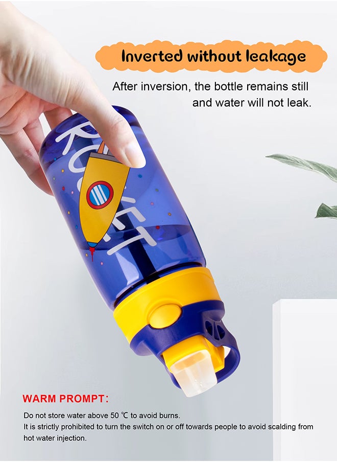 URbazaar 480ml Kids Water Bottle with Straw Leakproof, BPA Free, Suitable for Boys and Girls  - Image 4