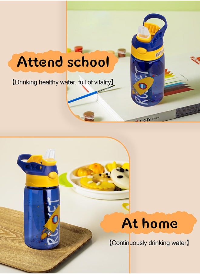 URbazaar 480ml Kids Water Bottle with Straw Leakproof, BPA Free, Suitable for Boys and Girls  - Image 5