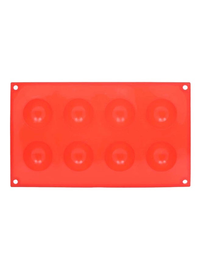 NIBEMINENT 8-Multipurpose Dome Bake Mold Red 11.75x7x2inch - Image 1