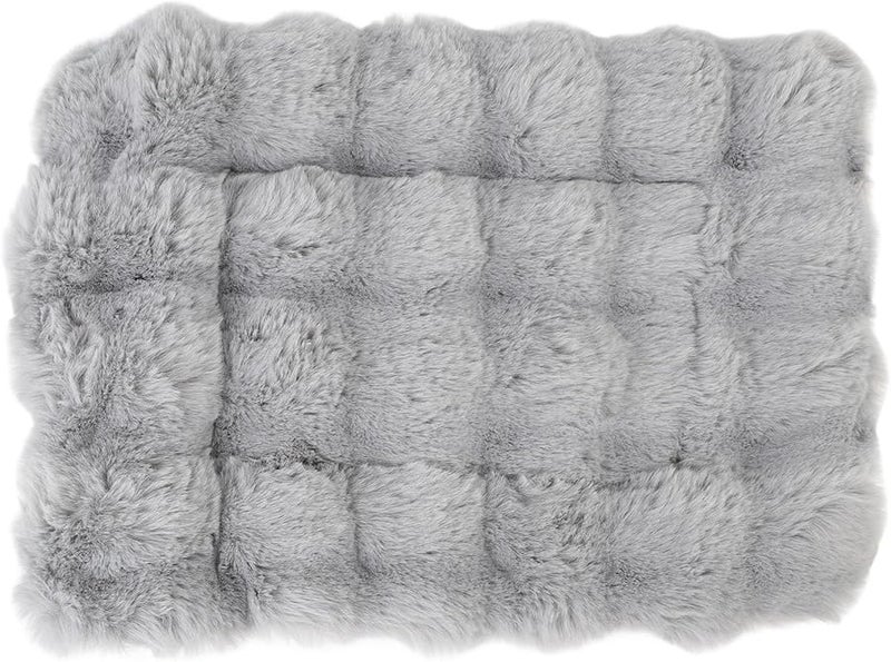 Large Fluffy Pet Bed Mat Ultra Soft Comfortable Warm Plush Kennel Pad For Dogs And Cats Easy To Clean - Image 2