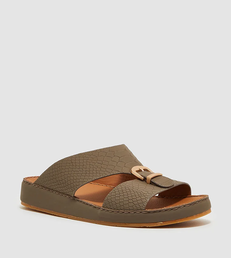 Sandals-Traditional Beige Men's Sandals