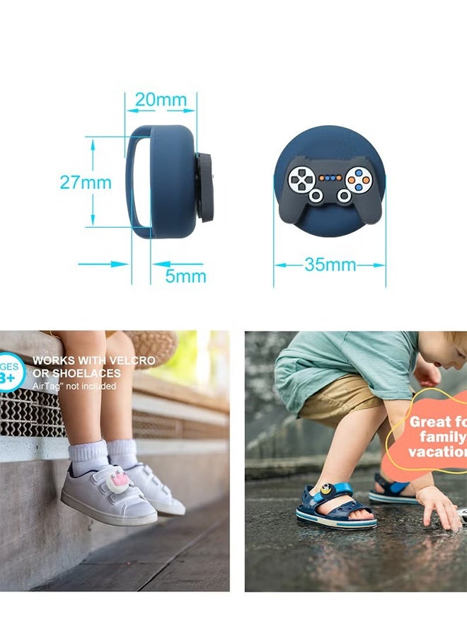 واي جيه حامل AirTag مزدوج للأطفال لرباط الأحذية، علبة متعقبة من السيليكون بشكل كارتوني، علبة واقية متينة لمتعقب AirTag لأحذية الأطفال والحيوانات الأليفة، نعل حذاء الأطفال. - Image 2