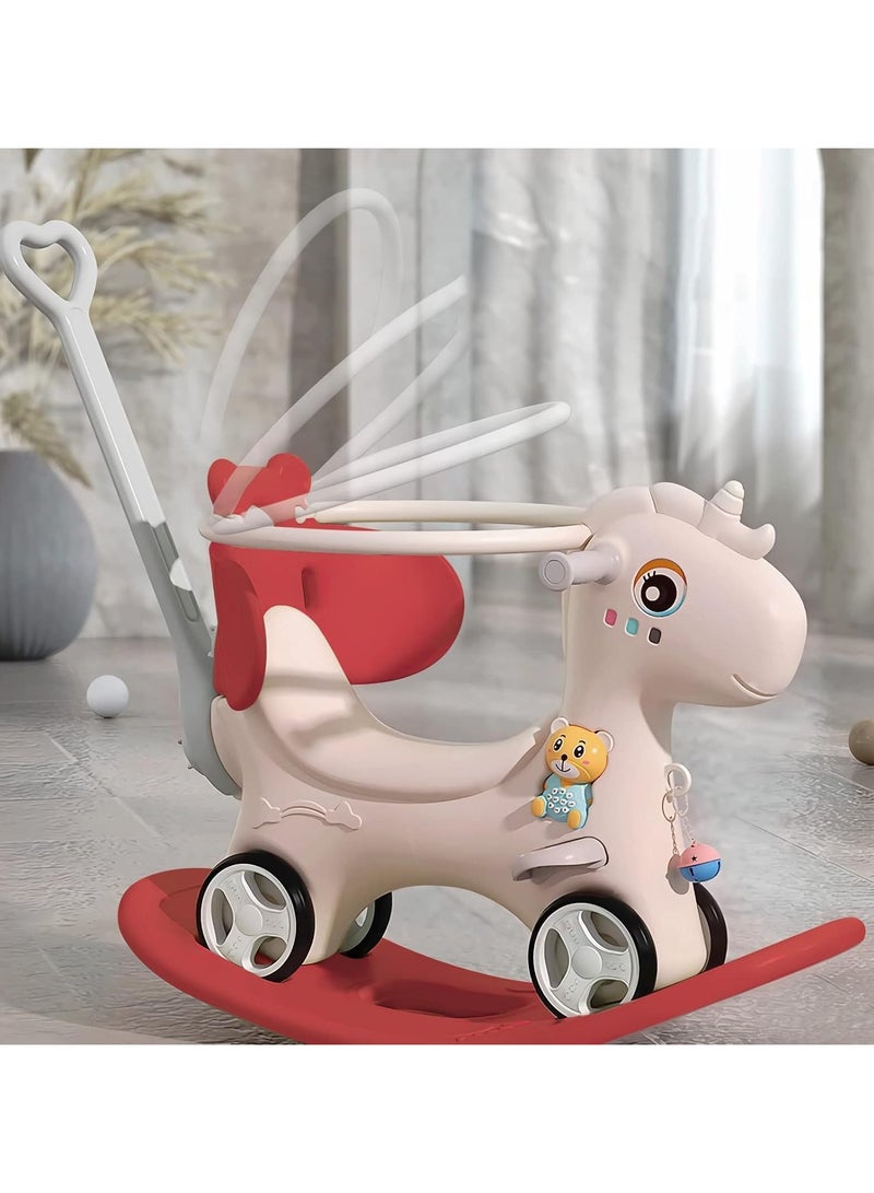 DubaiGallery Battery-Operated Gender Neutral Rocking Horse Toy for 2-Year-Olds with Easy Installation - Rocking Horses with Back - Image 2
