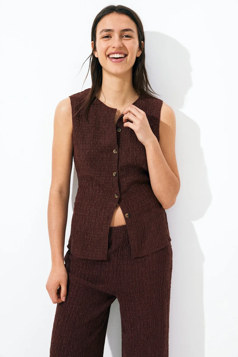 H&M Textured jersey waistcoat