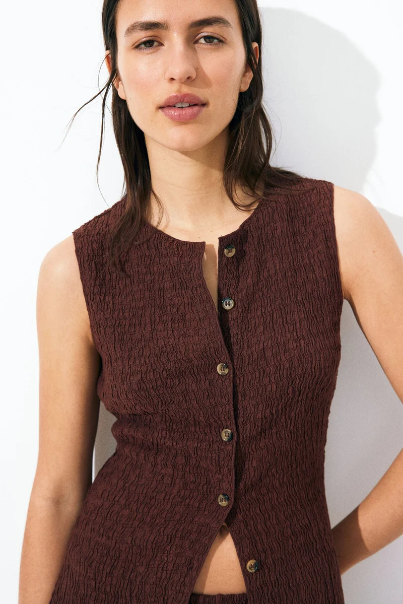 H&M Textured jersey waistcoat
