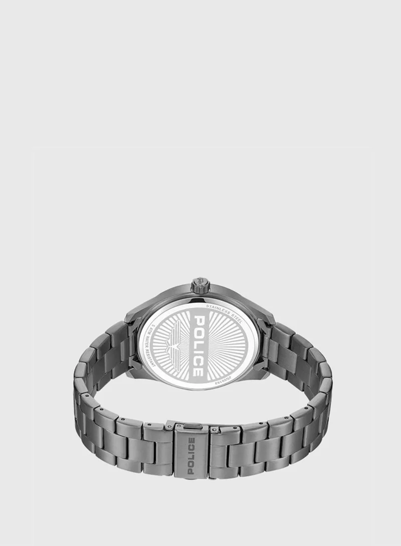 Police Gunmetal Men's Grille Gunmetal Dial Gunmetal Stainless Steel Bracelet Analog Watch for Men - 42mm for Men | Best Price UAE