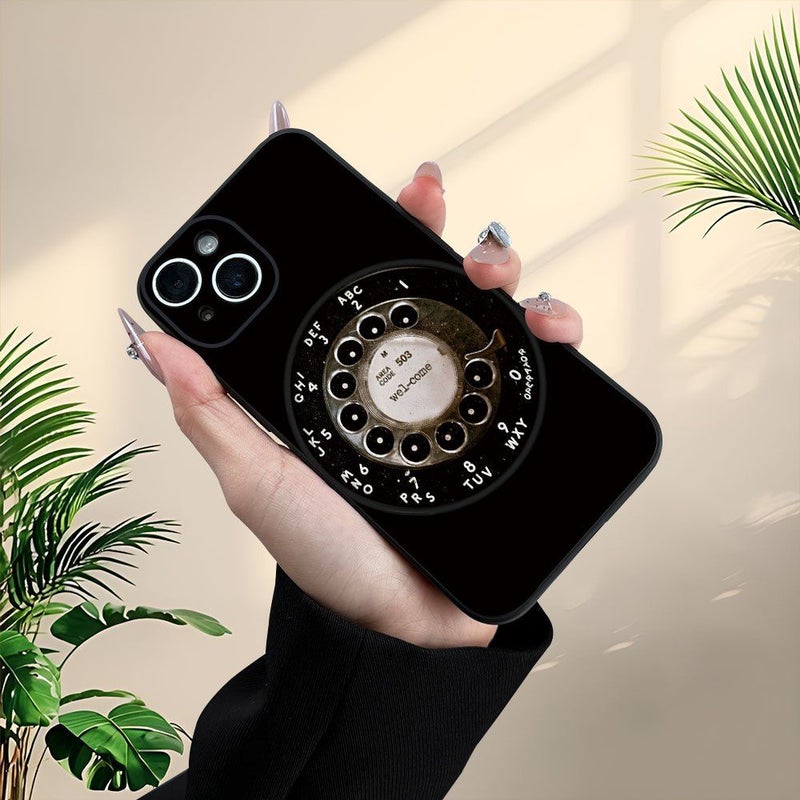 Phone Case For Iphone 16 Plus Retro Rotary Phone Dial Design Shockproof Aesthetically Pleasing Compatible With Iphone 11 12 13 14 15 16 Plus Pro Max Xs Xr X 7 8 Plus Series Men Women - Image 2