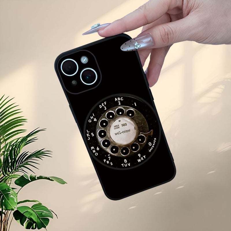 Phone Case For Iphone 16 Plus Retro Rotary Phone Dial Design Shockproof Aesthetically Pleasing Compatible With Iphone 11 12 13 14 15 16 Plus Pro Max Xs Xr X 7 8 Plus Series Men Women - Image 5
