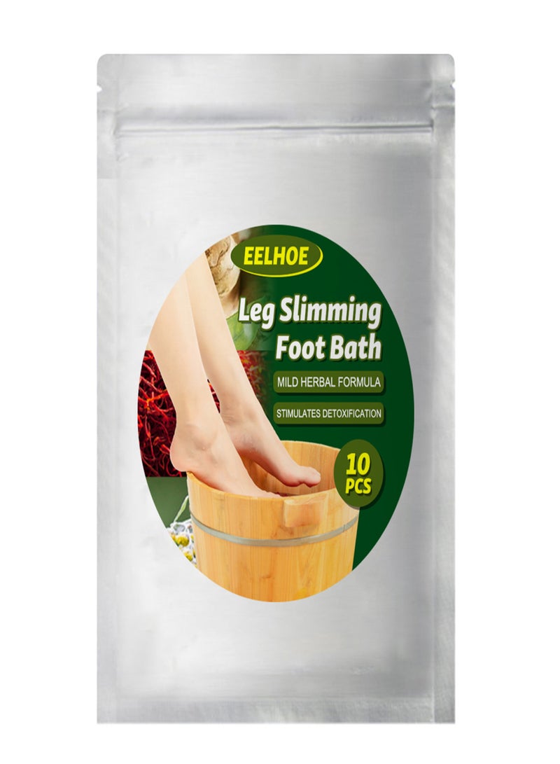 EELHOE 10Pcs Leg Slimming Foot Bath Bags Mild Herbal Formula Increase Blood Circulation Stimulate Detoxification Reduce Leg Edema - Image 1