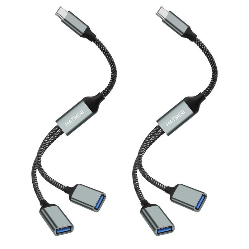 HATMINI USB Splitter Cable USB 20 Male to Female Power Cord Multi USB Port Extender Cable for Data Transfer and Power Charging Compatible with Keyboard Desktop Television Laptop Printer USB C - Image 2
