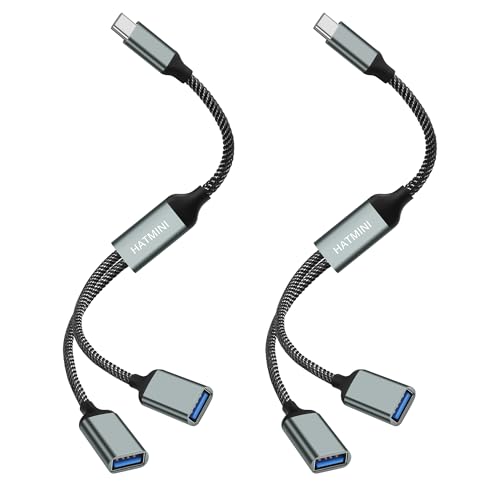 HATMINI USB Splitter Cable USB 20 Male to Female Power Cord Multi USB Port Extender Cable for Data Transfer and Power Charging Compatible with Keyboard Desktop Television Laptop Printer USB C - Image 1