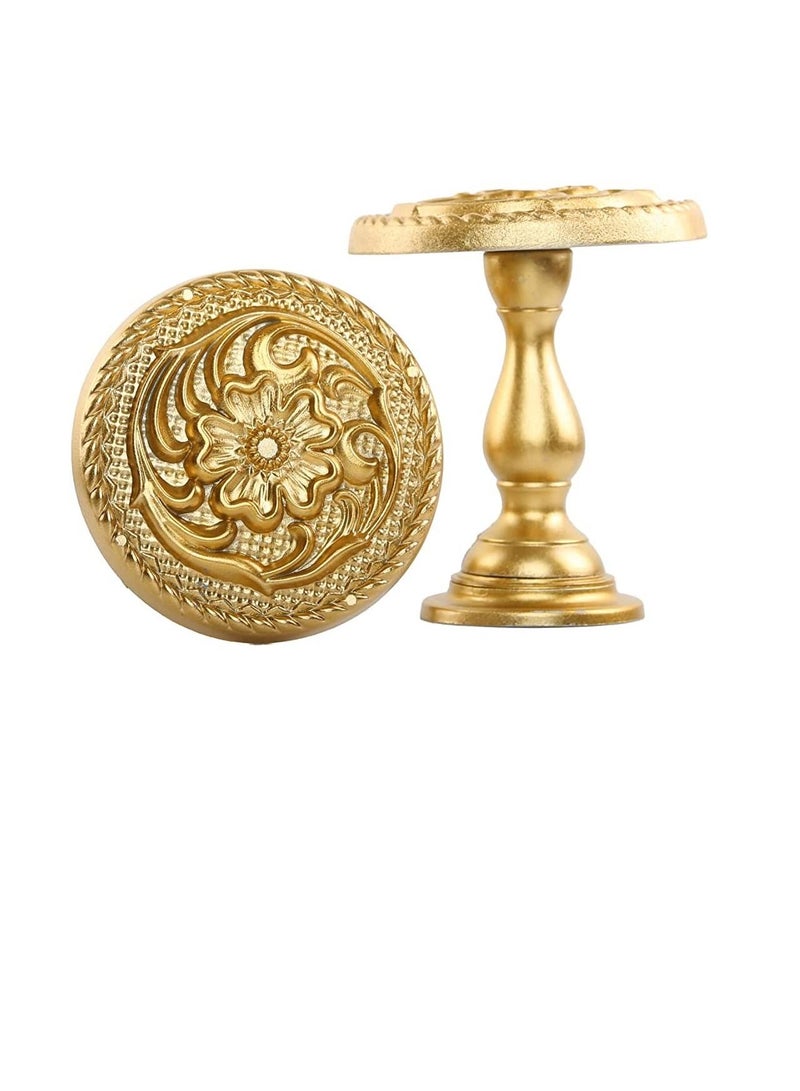 IDT 1 Pair Curtain Holdbacks Window Tie Backs Holders For Bedroom Wall Office Decor Home Sheer Blackout Drapes Blind Curtains Decorations Accessories Buckle Hooks Dark Golden Colour - Image 2