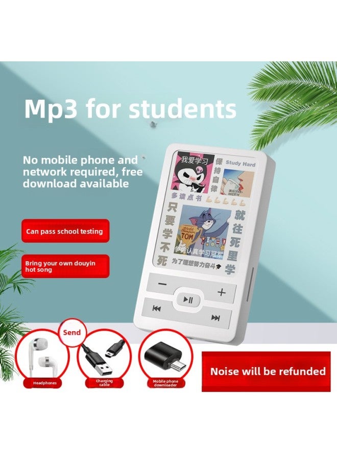 Genuine Cartoon Mp3 Walkman Student Version Mp4 Portable Music Playback External Listening English Learning Small-Body Color:Just Want To Learn-Memory Capacity:16GB-reminder: Memory Selection (other/other) Requires Your Own Memory Card - Image 1