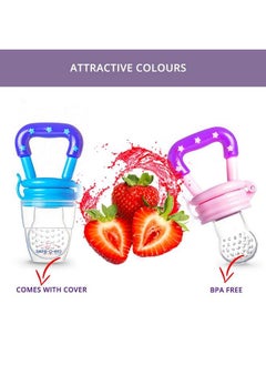 Safe-O-Kid Pack Of 1 Fruit Nibbler Silicone Food Soft Pacifier Feeder For Baby (S Size For 36 Months Babies) Pink  - Image 5