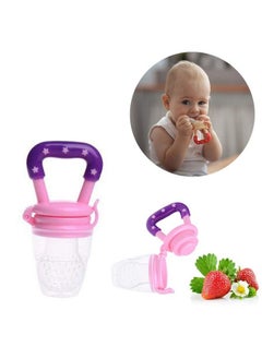 Safe-O-Kid Pack Of 1 Fruit Nibbler Silicone Food Soft Pacifier Feeder For Baby (S Size For 36 Months Babies) Pink  - Image 3