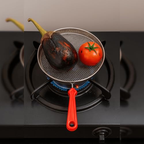 Ashmen Stainless Steel Phulka Grill Jali for Gas Stove Papad Roaster, Roti Grill, Brinjal Roaster, Veggies Roaster, Baigan Bharta Grill Multi-Purpose Kitchen Cooking Tool Pack of 1 - Image 5