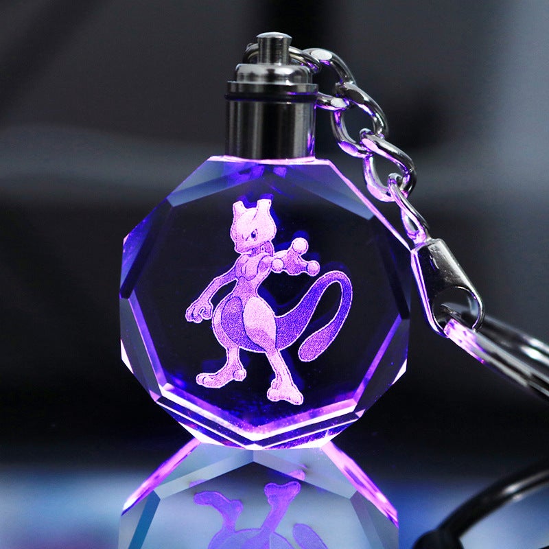 Pendant Keychain Peripheral Luminous Crystal Gift Can Be Engraved - Image 1