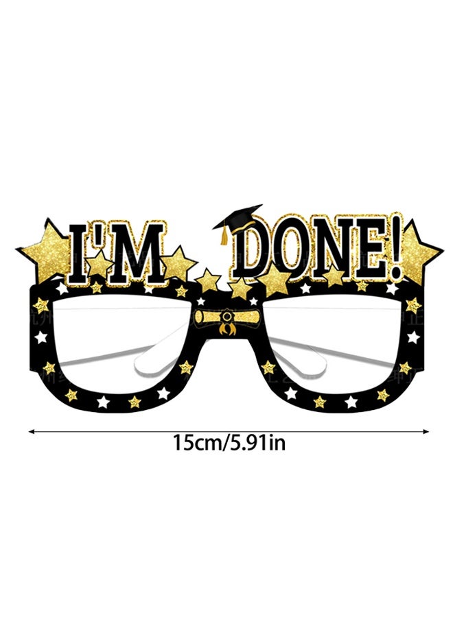 6Pcs Graduation Party Glasses, Paper Graduation Glasses for Class of Photo, Graduation Party Decoration - Image 2