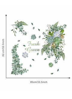 Y&D Tropical Art Fresh Leaf Self-Adhesive Removable Wall Stickers Perfect For Bedroom Corner Skirting In Living Room  - Image 2