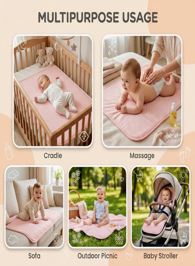 ملاءة فاسترورا الجافة المقاومة للماء للأطفال والكبار | ملاءة امتصاص فورية للبول والتبول وحصيرة للتبول اللاإرادي | وسادة سفلية ناعمة قابلة لإعادة الاستخدام من الصوف المسامي وحصيرة تدليك (عبوة من قطعتين | كبير | 140 × 100 سم) - Image 4