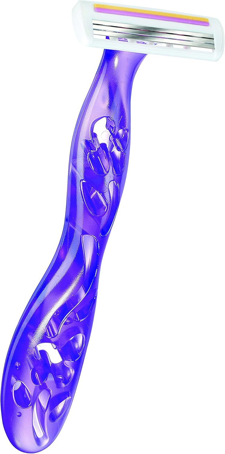 BIC Miss Soleil Colour Collection Triple Blade Razor for Women Great Grip and Control With Flower Designed Handles Pack of 8 - Image 2