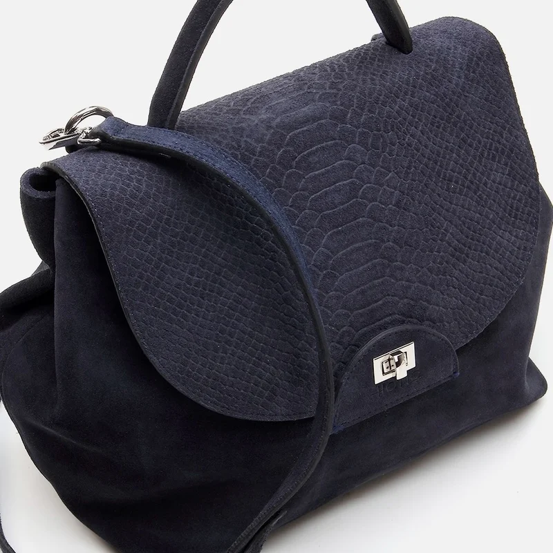 Hotiç 03CAH279880A680 GENUINE Leather Navy Blue Women's Bag