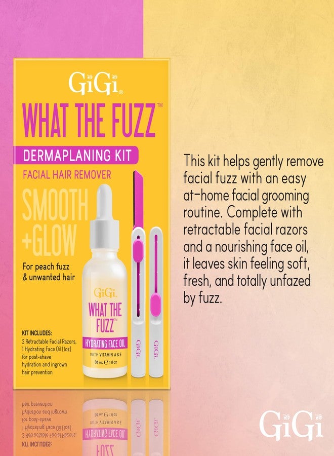 GiGi What The Fuzz Dermaplaning Kit – Face Razor for Peach Fuzz Removal, Facial Hair Remover & Exfoliating Tool, Smooth Skin Shaving for Women, - Image 3
