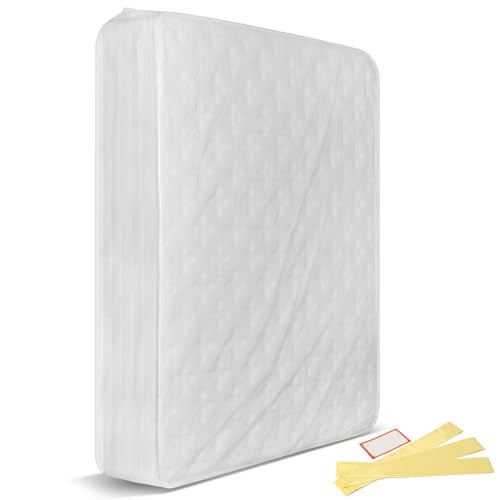 Storage Standard King Mattress Bags for Moving & Storage – Heavy Duty Thick 4mil Reusable Mattress Storage Bag, Waterproof Plastic Mattress Cover for Moving - Fits King Size Bed - 1 Clear Bag, 100 x 80 x 15 Inches - Image 2