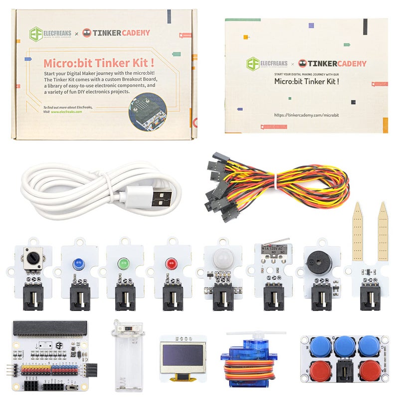 EF ELECFREAKS ELECFREAKS microbit Tinker Kit for Kid Microbit Sensor Starter Kit with 35 Projects DIY Programming STEM kit with Basic Coding Electronics Modules and Wiki TutorialWithout Microbit - Image 3