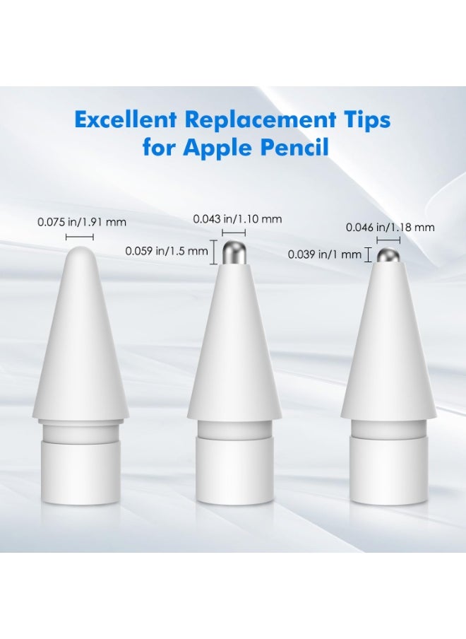 spa luxetique Replacement Tips for Apple Pencil 2nd Gen/1st Gen/USB-C/Apple Pencil Pro,No Wear Out Apple Pencil Tips,Metal Pencil Nibs for Precise Control-Pen Like 0.78mm Longer Tips for iPad Pencil-(4 Pack)  - Image 5