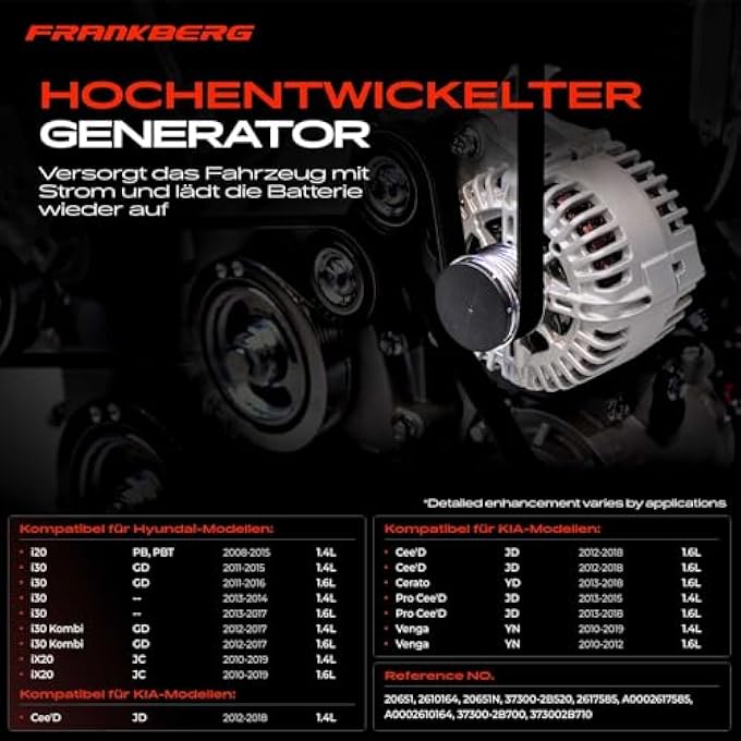 Frankberg Alternator 37300-2B700 - Image 3
