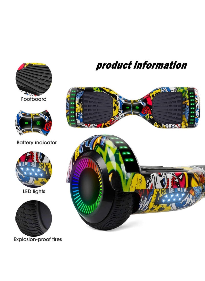 Cool Baby Style - Coolbaby Hoverboard 6.5” Self Balancing Hoverboard, Two-Wheel Self Balancing Scooter with LED Light Hoverboard for Kids & Adult - Image 1