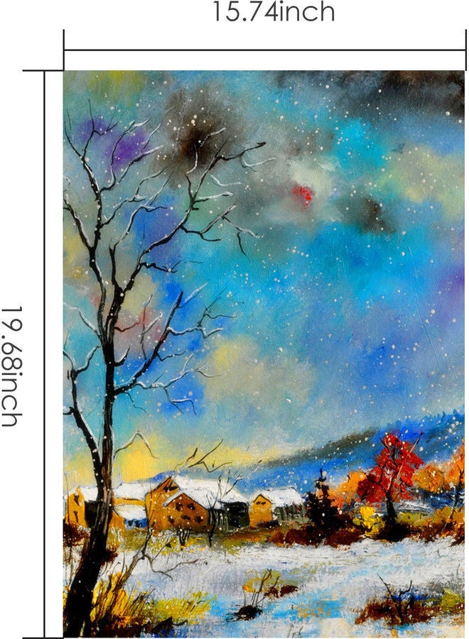 NIBEMINENT DIY Oil Painting on Canvas Paint by Number Kit Multicolor 16x20inch - Image 5