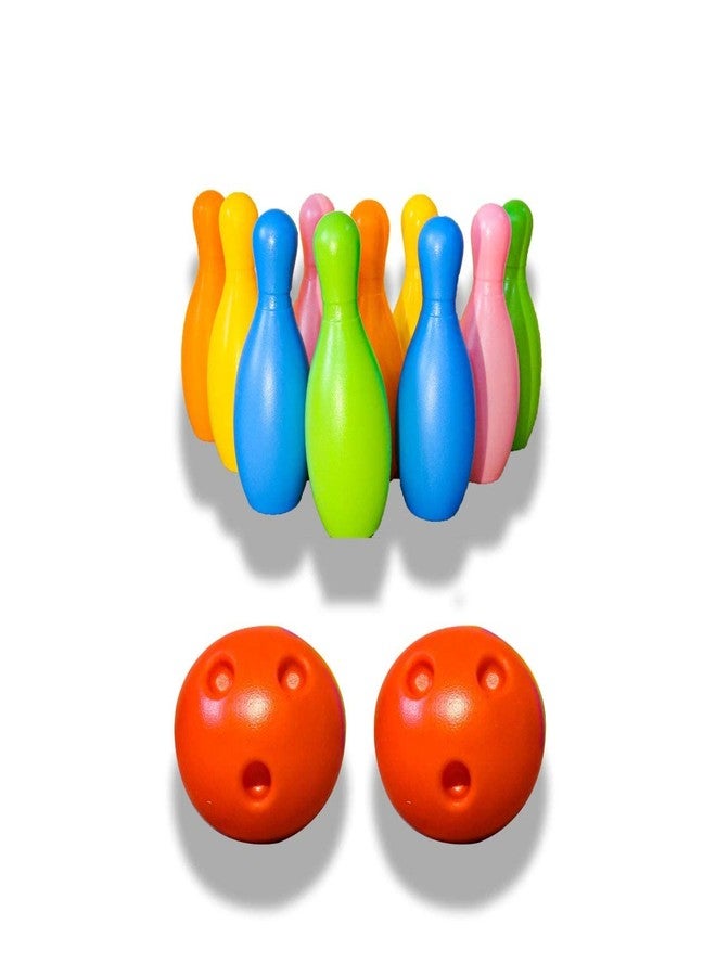Ixora Bowling Set Toy 10 Colourful Bowling Pins and 2 Balls Indoor Toys Toss Sports Developmental Game for Active Party Family Games Children Boys Girls (Multicolor) - Image 5