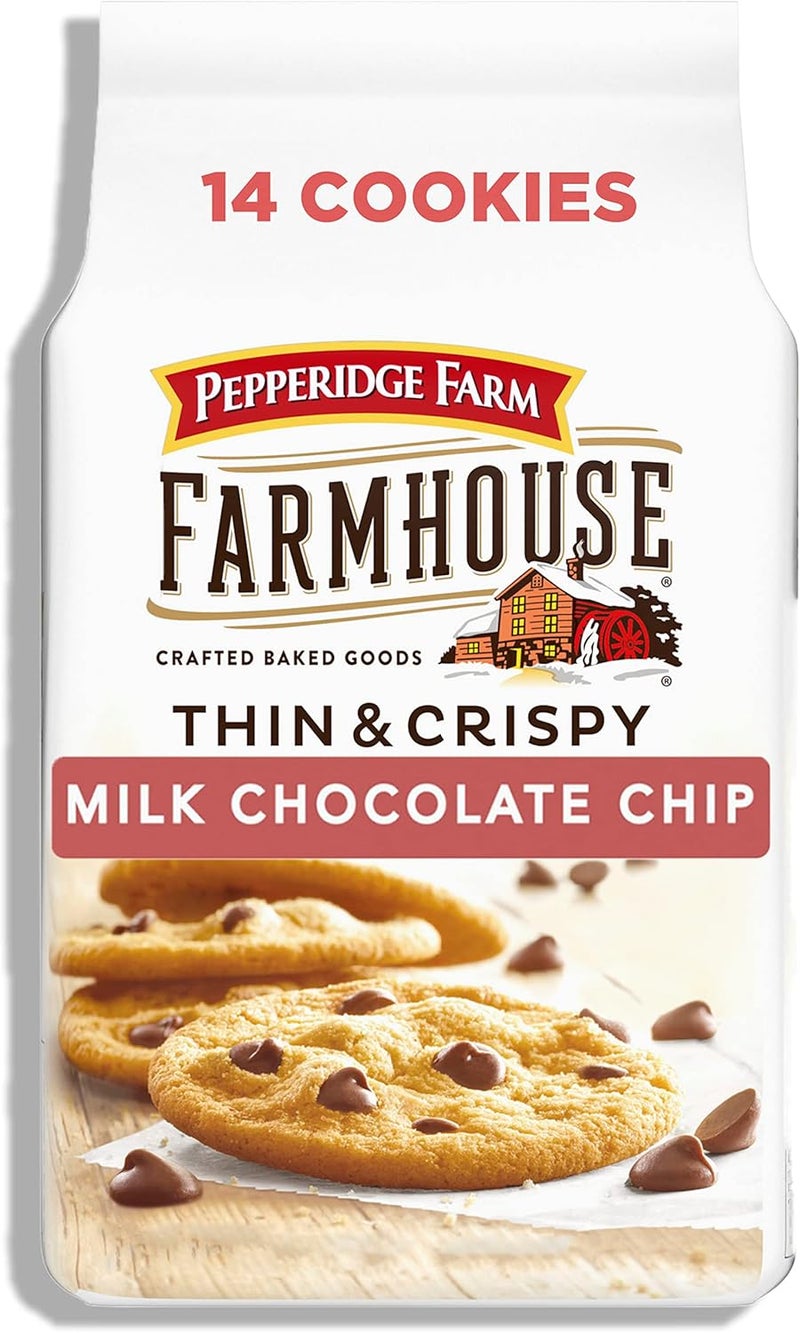 Pepperidge Farm Farmhouse Thin & Crispy Milk Chocolate Chip Cookies - Image 1
