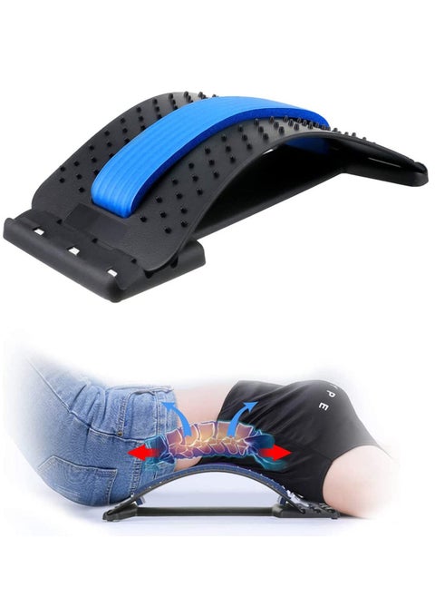 Back Stretcher, Lumbar Support Device Multi-Level Back Massager Spine Deck Back Stretching Treatment Spinal Lumbar Back Stretcher, Those Suffering Pain for Sciatica, Lumbar and Back