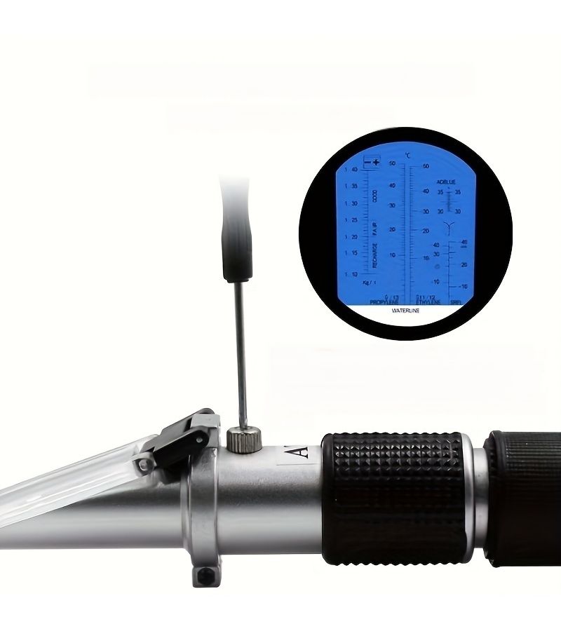 Four In One Automotive Antifreeze Refractometer With Box Urea Solution Detector Frozen ATC Glass Ice Point Water Cooled Liquid Detector Food Sugar Content Detector Antifreeze Ice Point Propylene Glycol Detector Engine Coolant Detector - Image 1