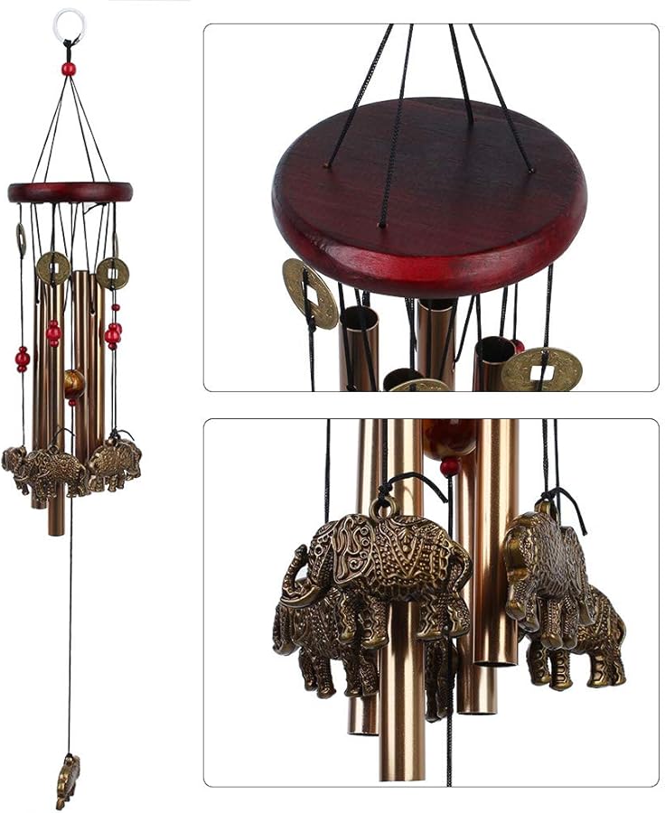 نمط الفيل معدني نافذة الرياح 60 سم ارتفاع صوت واضح داخلي خارجي المنزل حديقة ديكور - Image 1