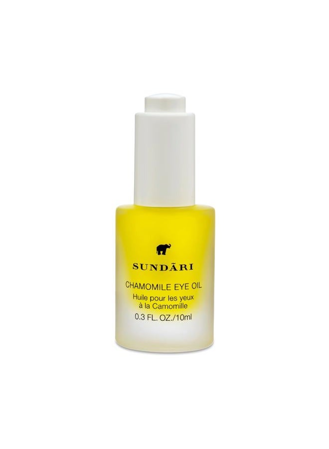 Sundari Chamomile Eye Oil - 0.3 Fl Oz, Natural Dark Circle Treatment, Anti-Aging, Wrinkle Reduction, Brightens, Nourishes, Smooths Under-Eye, Dropper - Image 1