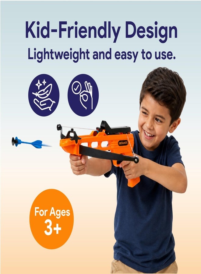 New Bounce Bullseye Crossbow Game - Kids Target Shooting Toy with 6 Suction Darts, Indoor & Outdoor Archery Fun, Improves Focus & Coordination, 1-2 Player Game, Ages 3+ STEM Skill-Building Toy - Image 5