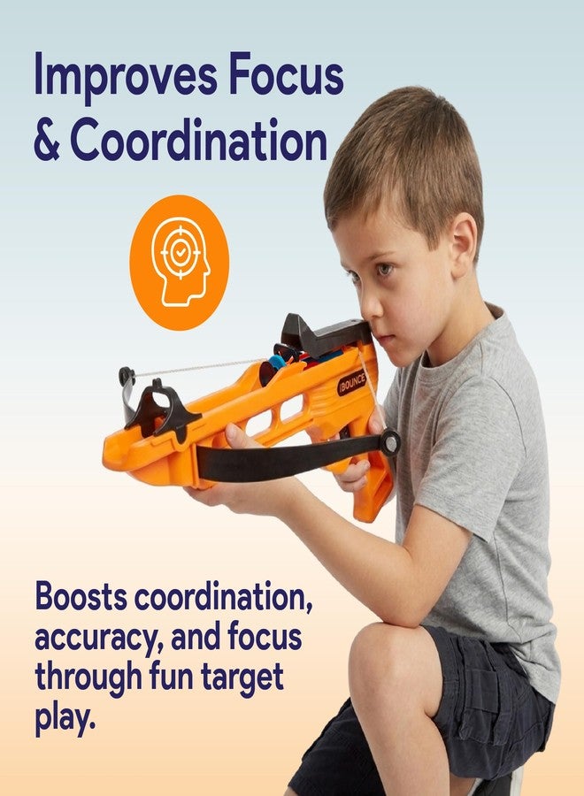 New Bounce Bullseye Crossbow Game - Kids Target Shooting Toy with 6 Suction Darts, Indoor & Outdoor Archery Fun, Improves Focus & Coordination, 1-2 Player Game, Ages 3+ STEM Skill-Building Toy - Image 3