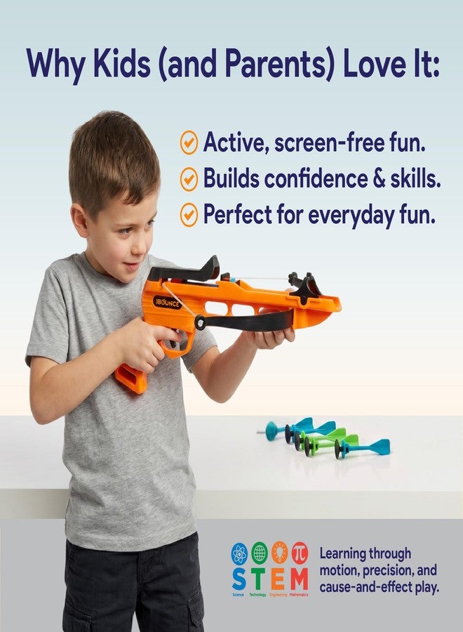 New Bounce Bullseye Crossbow Game - Kids Target Shooting Toy with 6 Suction Darts, Indoor & Outdoor Archery Fun, Improves Focus & Coordination, 1-2 Player Game, Ages 3+ STEM Skill-Building Toy - Image 4