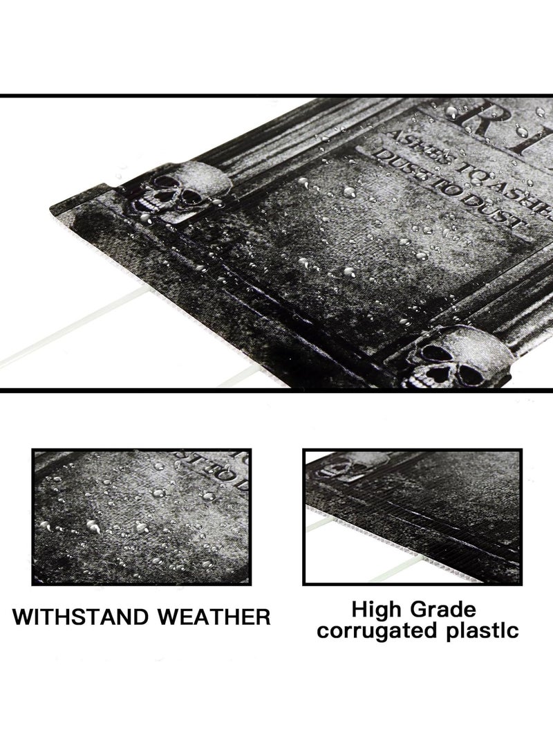 13.8  Decorations Outdoor, DIY  Decorations Outdoor of Gravestone Yard Signs,  TombstonesCemetery Headstones Scary Decorations for Garden with Waterproof - Image 3