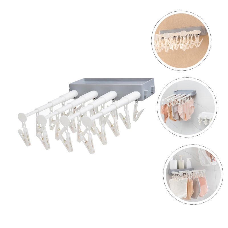 Wall Mounted Adjustable Folding Clothes Drying Rack Space Saving Indoor Laundry Hanger - Image 4